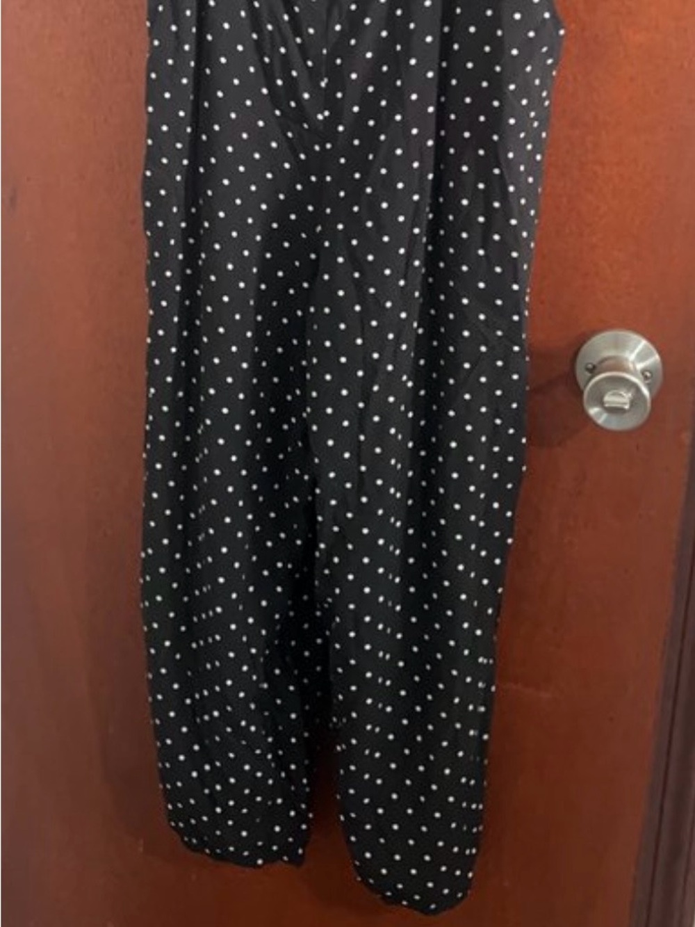 Old Navy Black and White Polka Dot Jumpsuit